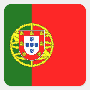 Pegatina Cuadrada Bandera portuguesa
