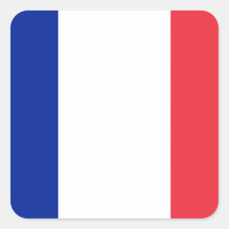 Pegatina Cuadrada Bandera roja blanca y azul de Francia