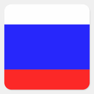 Pegatina Cuadrada Bandera rusa