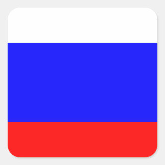 Pegatina Cuadrada Bandera rusa