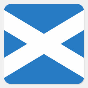 Pegatina Cuadrada Bandera Saltire de Escocia