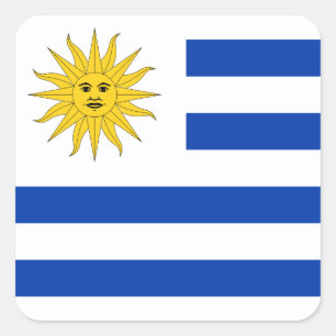 Pegatina Cuadrada Bandera uruguaya