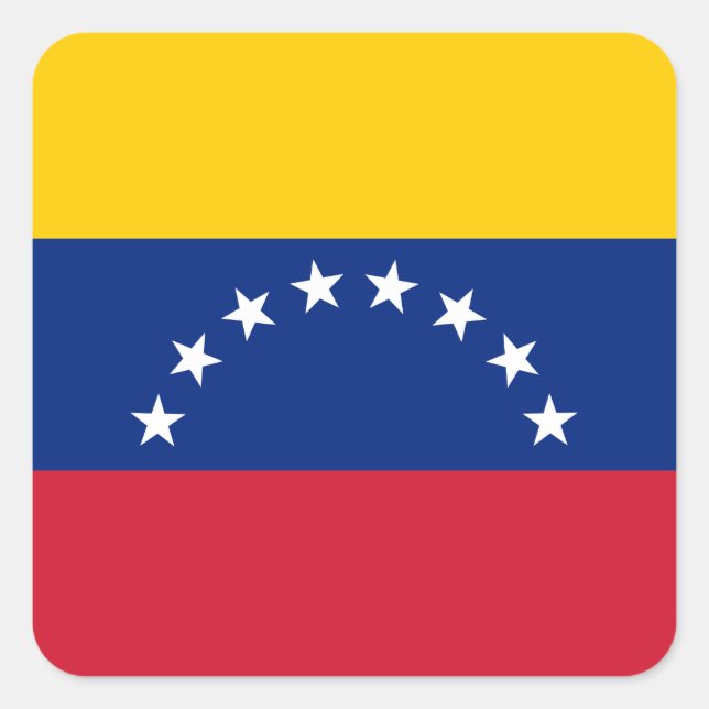 Pegatina Cuadrada Bandera venezolana (Anverso)