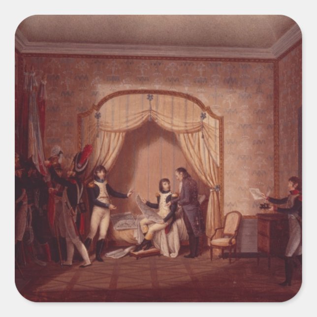 Pegatina Cuadrada Banderas capturadas de Montenegro y Cossaria (Anverso)