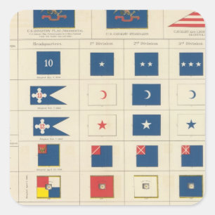 Pegatina Cuadrada Banderas, insignias, etc