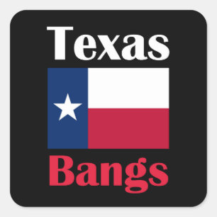 Pegatina Cuadrada Bangs TX