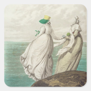 Pegatina Cuadrada Baño, de la "Galería de la Moda", 1797 (co