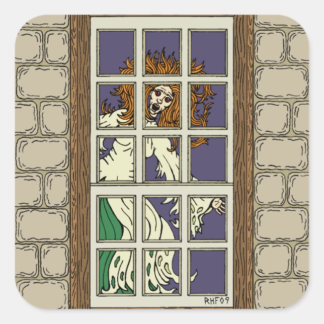 Pegatina Cuadrada Banshee (Anverso)