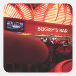 Pegatina Cuadrada Bar Bugsy en Flamingo Las Vegas