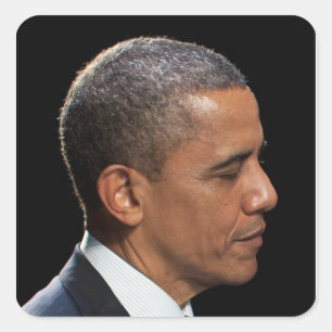 Pegatina Cuadrada Barack Obama
