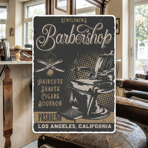 Pegatina Cuadrada Barbershop Retro Hairlows Shaves