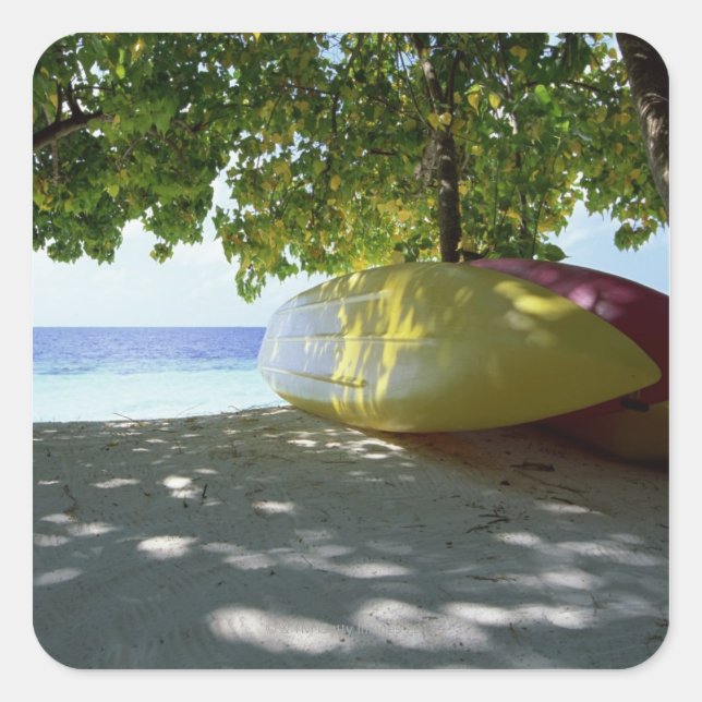 Pegatina Cuadrada Barco (Anverso)