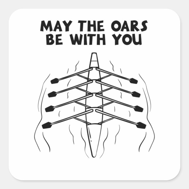 Pegatina Cuadrada Barco de Remolque Rocioso (Anverso)