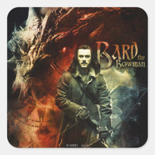 Pegatina Cuadrada BARD THE BOWMAN™ & Smaug