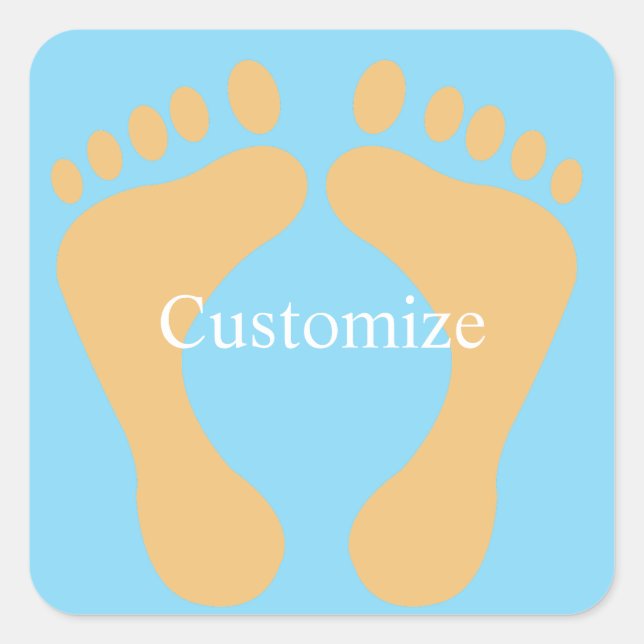 Pegatina Cuadrada Barefoot Beach Bum Thunder_Cove (Anverso)