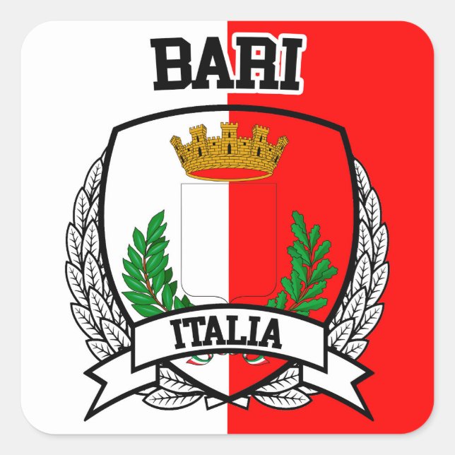 Pegatina Cuadrada Bari (Anverso)