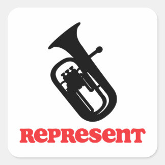 Pegatina Cuadrada Baritone Represente