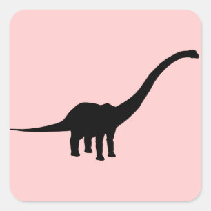 Pegatina Cuadrada Barosaurus Dino Dinosaurio