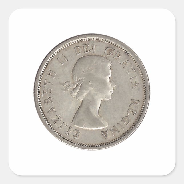 Pegatina Cuadrada Barrio Canadiense de 1964 (Anverso)