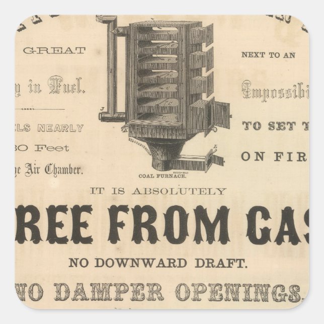 Pegatina Cuadrada Bartlett y Leslie (Anverso)