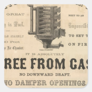 Pegatina Cuadrada Bartlett y Leslie