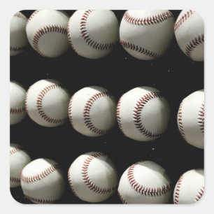 Pegatina Cuadrada Baseballs