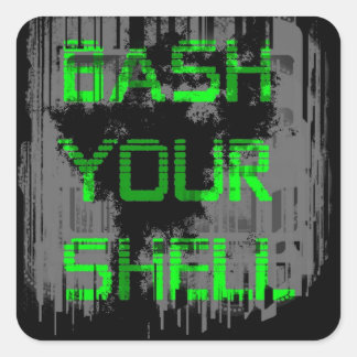 Pegatina Cuadrada Bash Your Shell pc