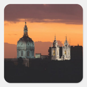 Pegatina Cuadrada Basílica da Estrela, Bairro Alto, Lisboa,