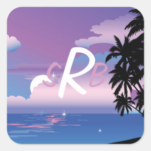 Pegatina Cuadrada Bat Mitzvah para Shelley