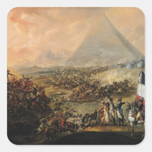 Pegatina Cuadrada Batalla de las Pirámides, 21 de julio de 1798