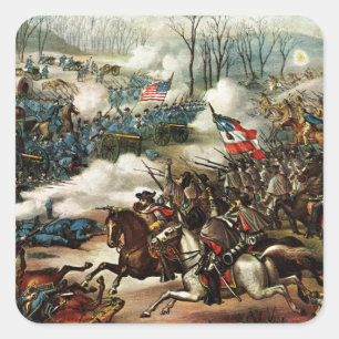 Pegatina Cuadrada Batalla de Pea Ridge