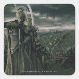Pegatina Cuadrada Batalla para la tierra media