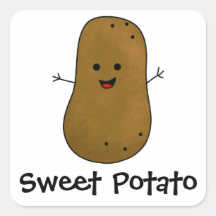 Pegatina Cuadrada Batata Dulce