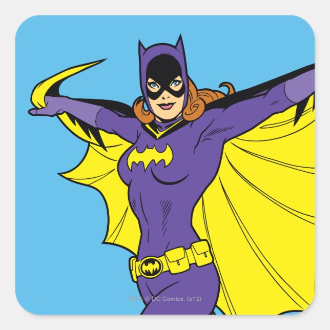 Pegatina Cuadrada Batgirl (Anverso)