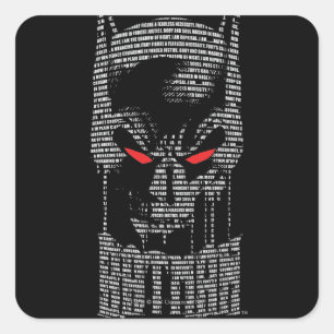 Pegatina Cuadrada Batman con mantra