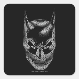 Pegatina Cuadrada Batman Head Mantra