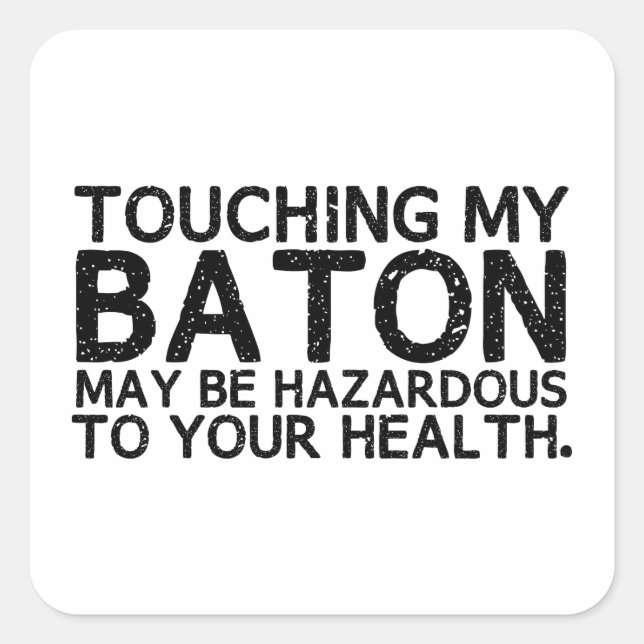 Pegatina Cuadrada Baton Hazard (Anverso)