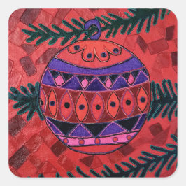 Pegatina Cuadrada Bauble