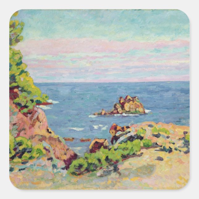 Pegatina Cuadrada Baumettes, 1910 (aceite sobre lienzo) (Anverso)