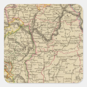 Pegatina Cuadrada ¿Baviera, W? rttemberg y Baden GR