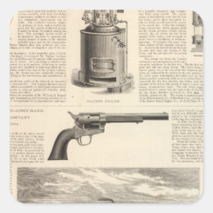 Pegatina Cuadrada Baxter Steam Engine Company