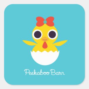 Pegatina Cuadrada Bayla, el polluelo