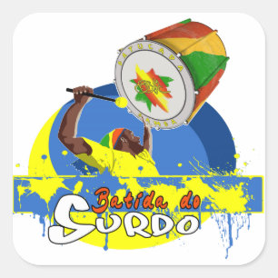Pegatina Cuadrada BBaC Stuff Surdo Special K Samba Batucada Brasil