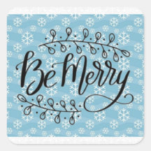 Be Merry Lace and Snow Country Christmas Stickers