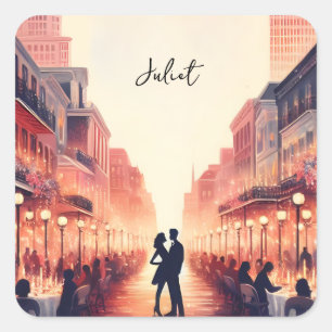 Pegatina Cuadrada Beach Ocean Summer New Orleans Bridal Shower