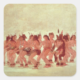 Pegatina Cuadrada Bear Dance