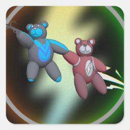 Pegatina Cuadrada Bearflash(2)