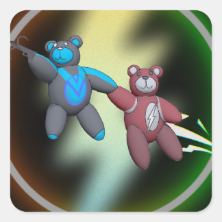 Pegatina Cuadrada Bearflash(2)