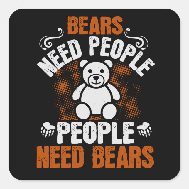 Pegatina Cuadrada Bears - Bears Ned People (Anverso)