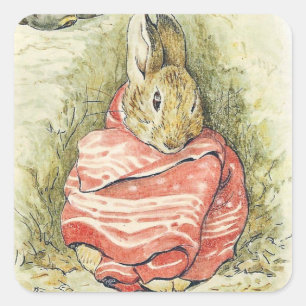 Pegatina Cuadrada Beatrix Potter Rabbit